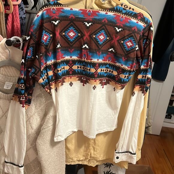 XL, Vintage Country Tease Long sleeve Cotton western Shirt P2P 21“ - Picture 3 of 5